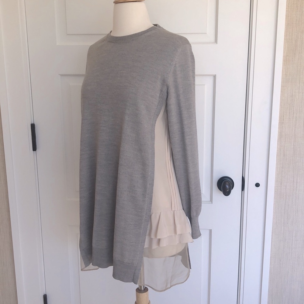 Miu Miu Sweater/ Mini Dress with Silk Woven 38